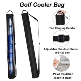 Yosugar Bierhülle für Golftaschen,Hält 7 Dosen Eiskalt,Tragbare Getränke-Kühlhülle für Golf, Picknick,Party,Angeln,Sport im Freien mit Tragegriff & Verstellbarer Schultergurt (Schwarz)