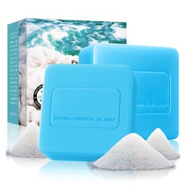 AMY'S DIARY AMY'S DIARY Handmade Vegan Natural Bar Soap For Face And Body, With Premium Essential Oils, Rich Moisture & Gentle Cleansing For Men And Women 2 Pack (Sea Salt)