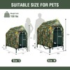 Privacy Outdoor Dog House & Elevated Bed 2-in-1, UPF50+ Sun