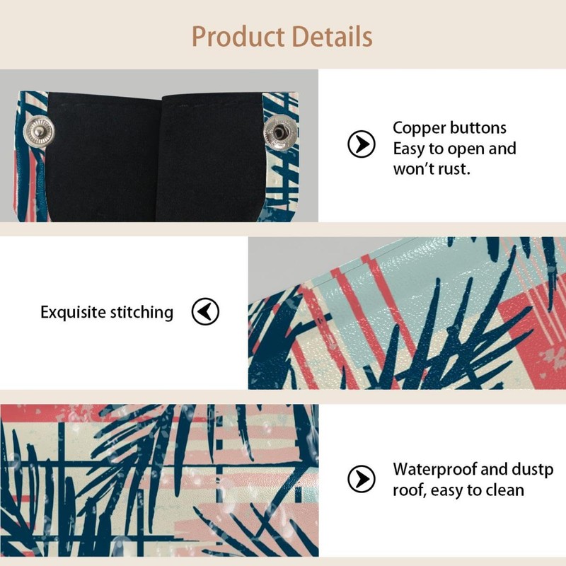 2 Pack Tissue Box Cover Holder, Palm Exotic Texture Rectangle