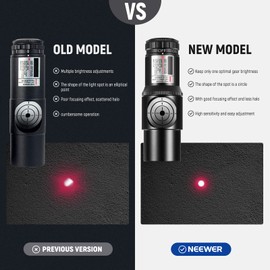 NEEWER Red Laser Collimator, Adjustable 1.25" Collimation Eyepiece with 2" Adapter, Telescope Accessory Compatible with Newtonian Dobsonian Marca Reflector Telescope, LS-T9