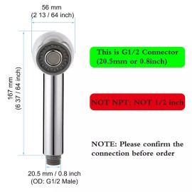 Hibbent Replacement Sprayer Pull Out Spray Head For Kitchen Sink Pull-Down Faucet G1/2 - Chrome