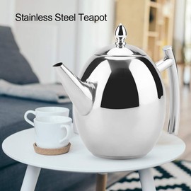 Marvellous Teapot,Stainless Steel Teapot Easy Pour Tea Kettle with Removable Mesh Filter and Handle for Loose Leaf Tea Bags Coffee Water Kettle Container for Cafe Home Office, Transparent