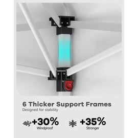 Garveelife 10x10 Pop Up Canopy Tent, Outdoor Canopy Tent with 3 Adjustable Height, Easy Set Up Canopy with 4 Sandbags & Carrying Bag for Camping, Parties,Outdoor Events - Blue