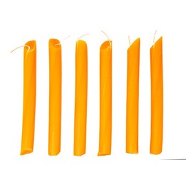 Funny Guy Mugs Solid Color Dripping Candle - Drip Candle Pack of 6 (Orange)