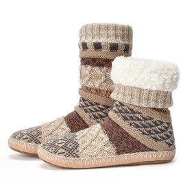 Cozylook Womens Fuzzy Slipper Socks with Grips Winter Warm Cabin Socks Non Slip, Stocking Stuffers for Adults Women Her, Christmas Gifts for Women Wife Mom Grandma Her Girlfriend Cozy Holiday Gifts