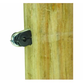 Field Guardian Wood Post Staple on Clamp Insulator Wire, Black