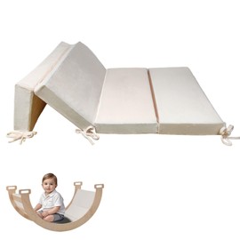 Foreard Cushion for Climbing Arch for Toddlers Arch Climber Floor Cushion and Rocker Pillow (Off White)