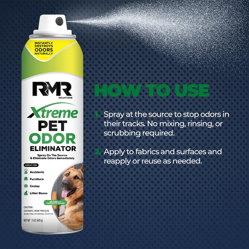RMR Xtreme Pet Odor Eliminator Spray - Neutralize Strong Urine,