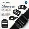 EXTEMPORE Ladder Lock Buckle Quick Side Release Tri Glide Slider,