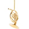 Broadway Gifts Gold French Horn Christmas Tree Ornament 3 inches