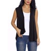 EXCHIC Women's Casual Sleeveless Lightweight Open Tunic Vest Cardigan -