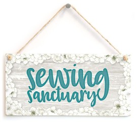 Sewing Sanctuary - Lovely Little Sewing Room Door Sign/Plaque Home Accessory