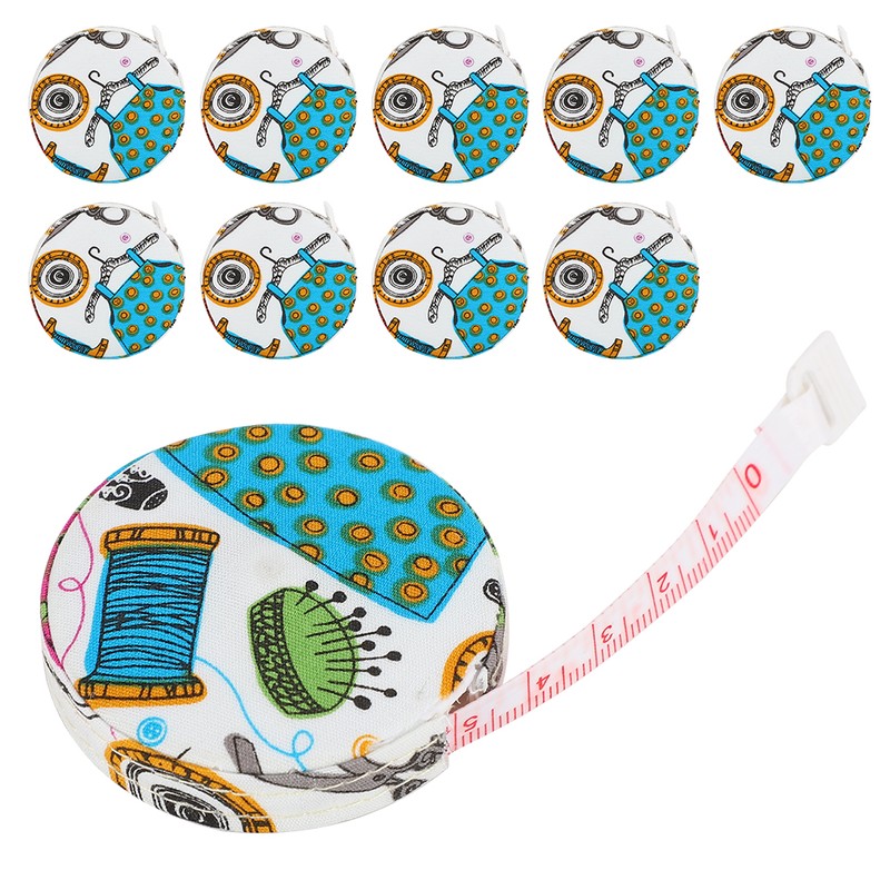 10pcs Tape Measure Portable Retractable Ruler Cloth Body Tape Measure