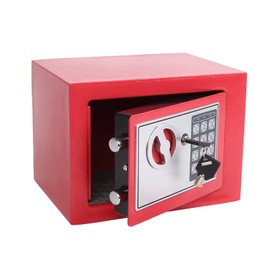 Yuanshikj Electronic Deluxe Digital Security Safe Box Keypad Lock Home Office Hotel Business Jewelry Gun Cash Use Storage (Red, 17E)