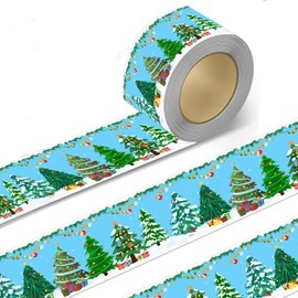 Winter Bulletin Board Decoration Holiday Christmas Tree Trim Border 36 ft Pine Trees Woodland Bulletin Board Borders - Xmas Cutouts Bulletin Board for Christmas Party Office Chalkboard Decor