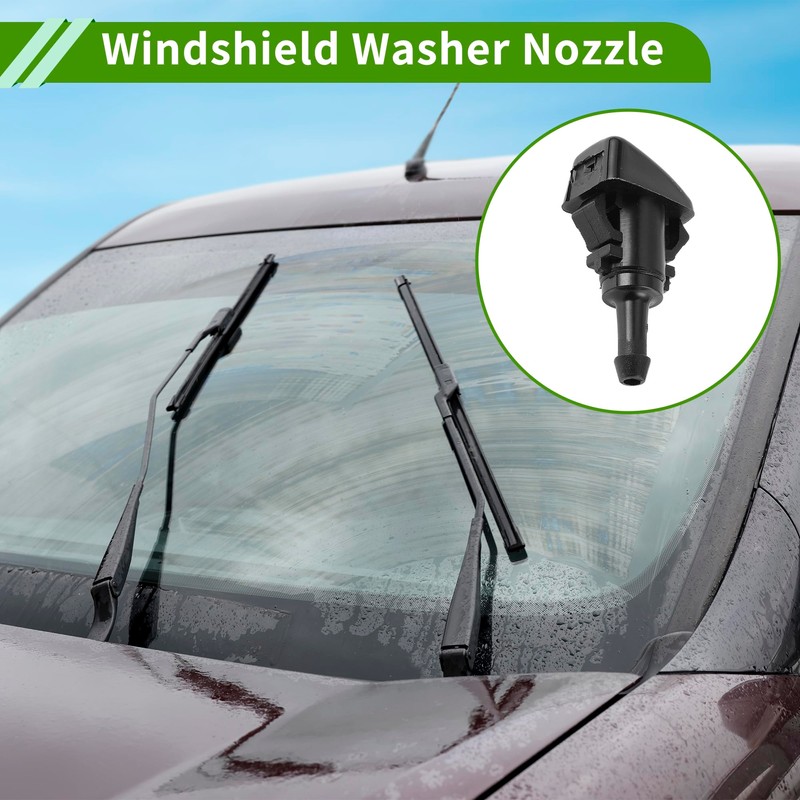 HOPESPANNER Windshield Washer Nozzle for Mitsubishi Eclipse 2006-2012 Black Front