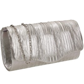 SwankySwans Women's Alice Clutch Bag, Silver