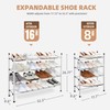STORAGE MANIAC Expandable Shoe Rack, 16 Pairs Stackable Small Shoe