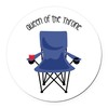 CafePress Queen of The Throne 5.5" Round Car Magnet Magnetic