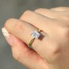 ZengoriGems 14k Gold Plated Cubic Zirconia Wedding Ring for Women