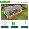 8FT Garden Hoops Grow Tunnel Kit - Rust-Free Fiberglass Frame