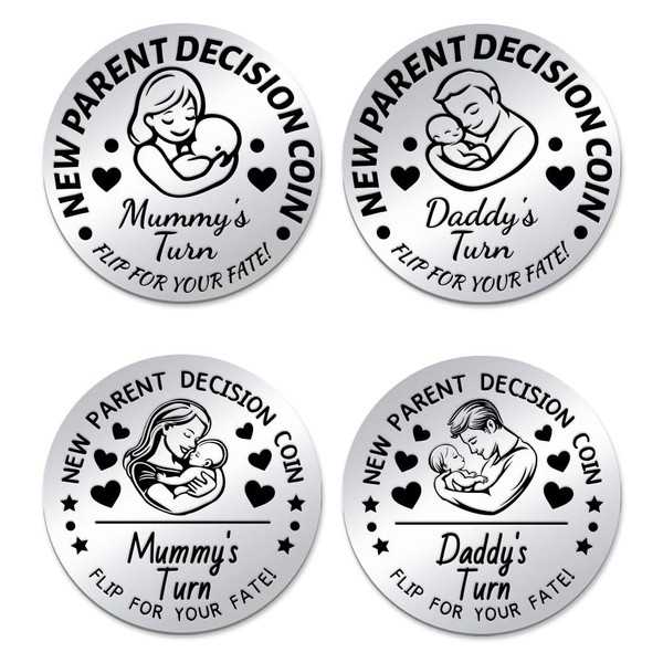 UNICRAFTALE 2Pcs 2 Styles New Parent Decision Coin Double-Sided Coins