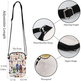 KUIYAI Reader Gift Bibliophile Bookish Gift Book Lover Crossbody Bag Book Tok Messenger Bag(umbraMortis)