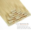 BGTTI Light Gold Hair Extensions Clip in Synthetic Hair Thick
