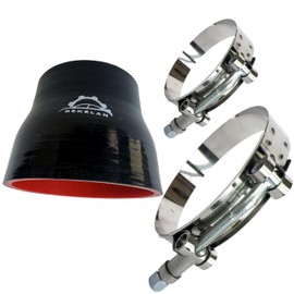 Bekelan 3" to 3.5"(76-89mm) High-Temp Silicone Reducer Hose With Stainless T-Bolt Clamp - Heavy Duty 4-Ply Reinforced Design for Automotive Turbo/Intercooler/Intake Piping/Industrial Hydraulic