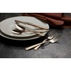 Oneida Full Rose Gold Piece Flatware Set, 40 Count, Metallic