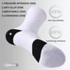 Speum Men's Athletic Socks with Anti-slip Cushioning Performance,Basketball Socks(5 pairs)