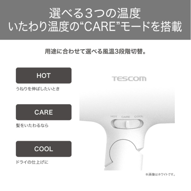 Tescom TD560A-C Dryer, Protect Ion, Equipped with Care Mode, Speed