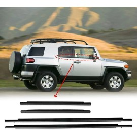 GEARTRONICS Door Window Weatherstrip Moulding Trim Seal Belt For 2007-2014 Toyota FJ Cruiser