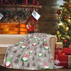 ARESD Gnome Throw Blanket Xmas Gnome Pattern Warm Luxury Plush