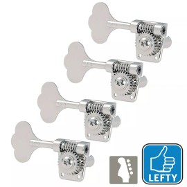 Gotoh NEW Gotoh Res-O-Lite GB528 Vintage Style Bass 4-in-Line Set LEFT HANDED - NICKEL
