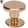 50 Sets 6.5mm Brass Flat Head Studs Screws Nail Rivets