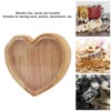 Heart Shaped Storage Box Transparent Acrylic Panel Wooden Display Case