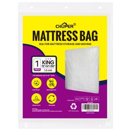 CHUPER King/Cal King Mattress Bag for Moving and Storage , Waterproof Plastic Mattress Cover for Disposal and Protection