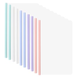 10 Pcs Clear A4 Report Covers, Slide Binder File Folder with Sliding Bar Plastic Project Folders, Presentation Covers Plastic Sliding Folder School Office Documents Classification (Five Color Mixing)