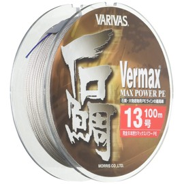 Maurice PE Line Balivas Vermax Sea Bream, Max Power, 328.4 ft (100 m), No. 13, 143.3 lbs (65 kg), 8 Pieces, Gray