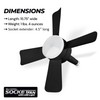 Bell+Howell Socket Breeze Deluxe, Small Ceiling Fan with LED Light