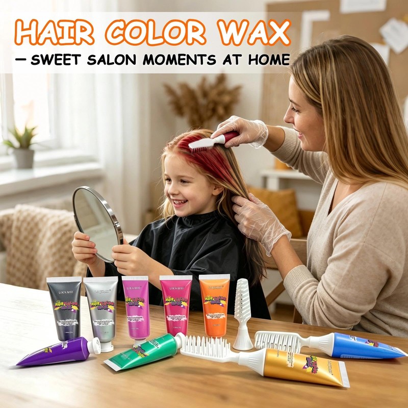 10PCS Temporary Hair Color Wax for Kids, Halloween Party, Washable