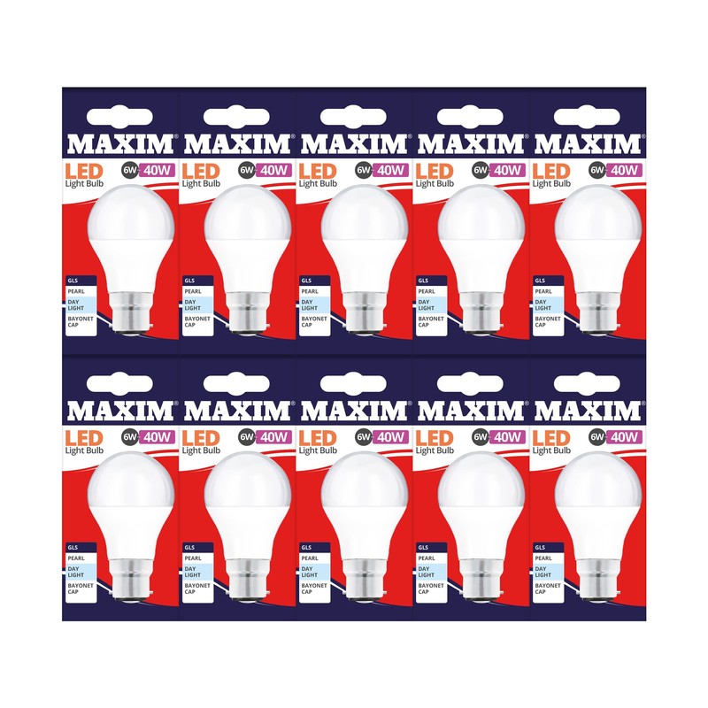 Maxim LED GLS Bayonet Cap (Daylight White) - 6watt (40watt)