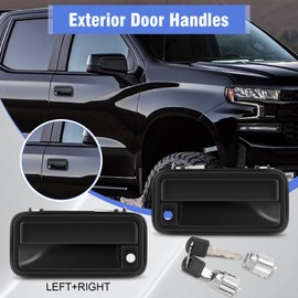 WODHMIEY Metal Exterior Door Handles, Aluminum Alloy Front Outer Door Handle with Lock Cylinders and Keys,Fit for Chevy Tahoes Suburbans C1500 C2500 C3500 K1500 K2500 K3500