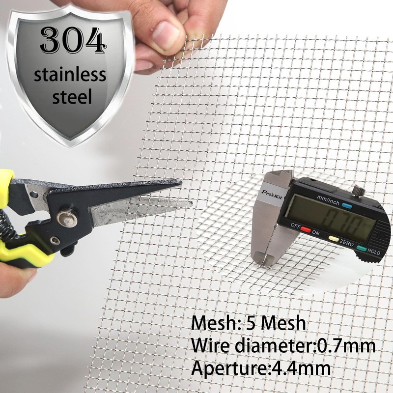 Wire Mesh 5 Mesh, 304 Stainless Steel Woven Wire Mesh