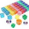 SULIUDAJI Set of 20 colourful dice 6-sided, 16 mm