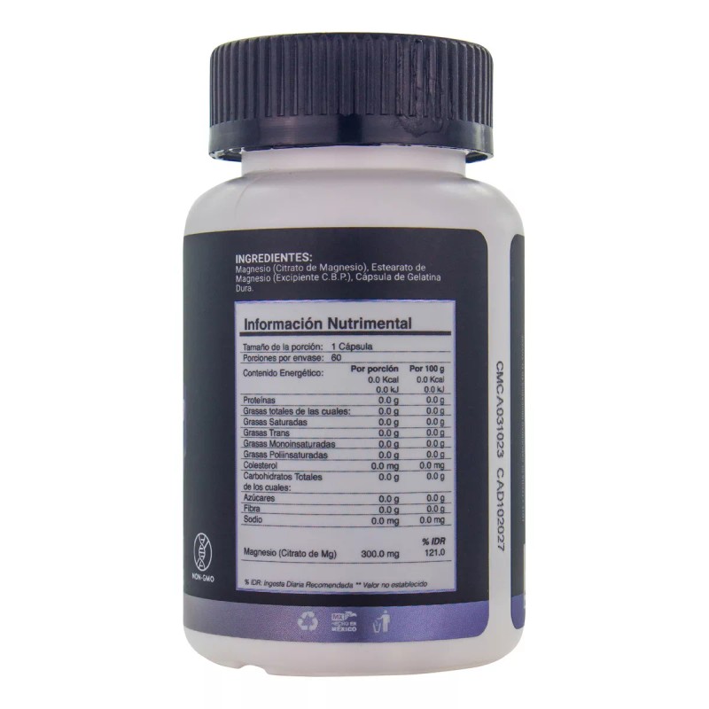 Armor For Health A4h Suplemento Citrato De Magnesio 500mg 60