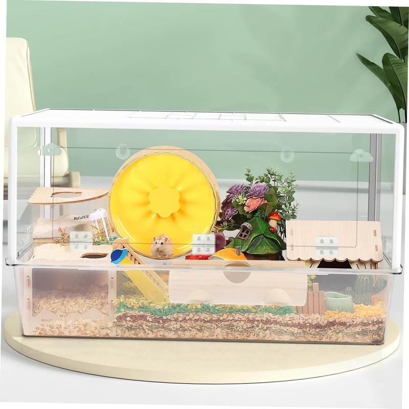 Sosoport Hamster Bamboo Hideout Tunnel Plaything Medium Natural Chew Toy