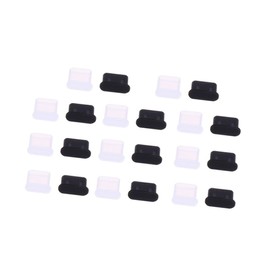 Gatuida 20pairs USB Type-c Dust Plugs and Stoppers Black Protective Covers for Charging Ports Compatible Type- Easy to Install Prevents Dust Lint and Grime